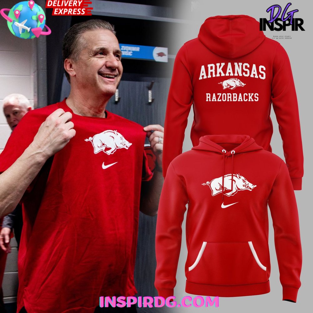 Arkansas Razorbacks Mens Basketball 2025 Red Hoodie