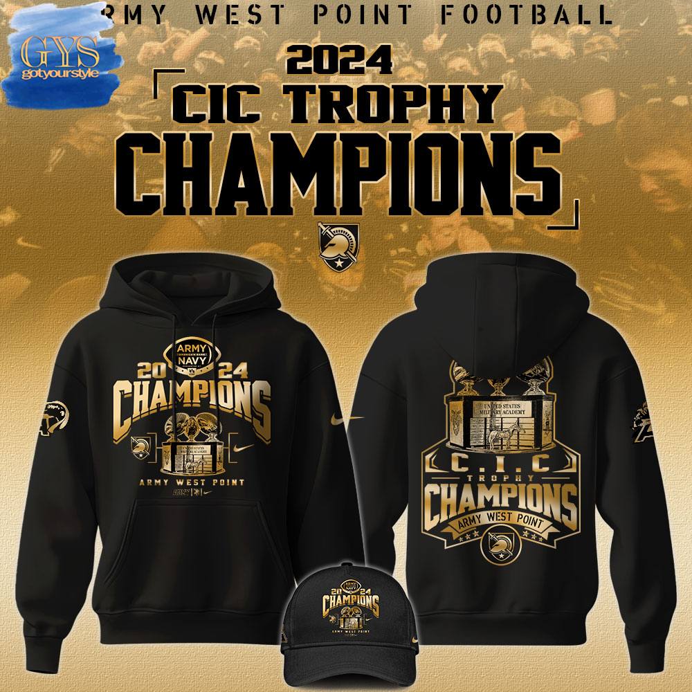 Army Black Knights 2024 CIC Trophy Champion Limited Edition Hoodie