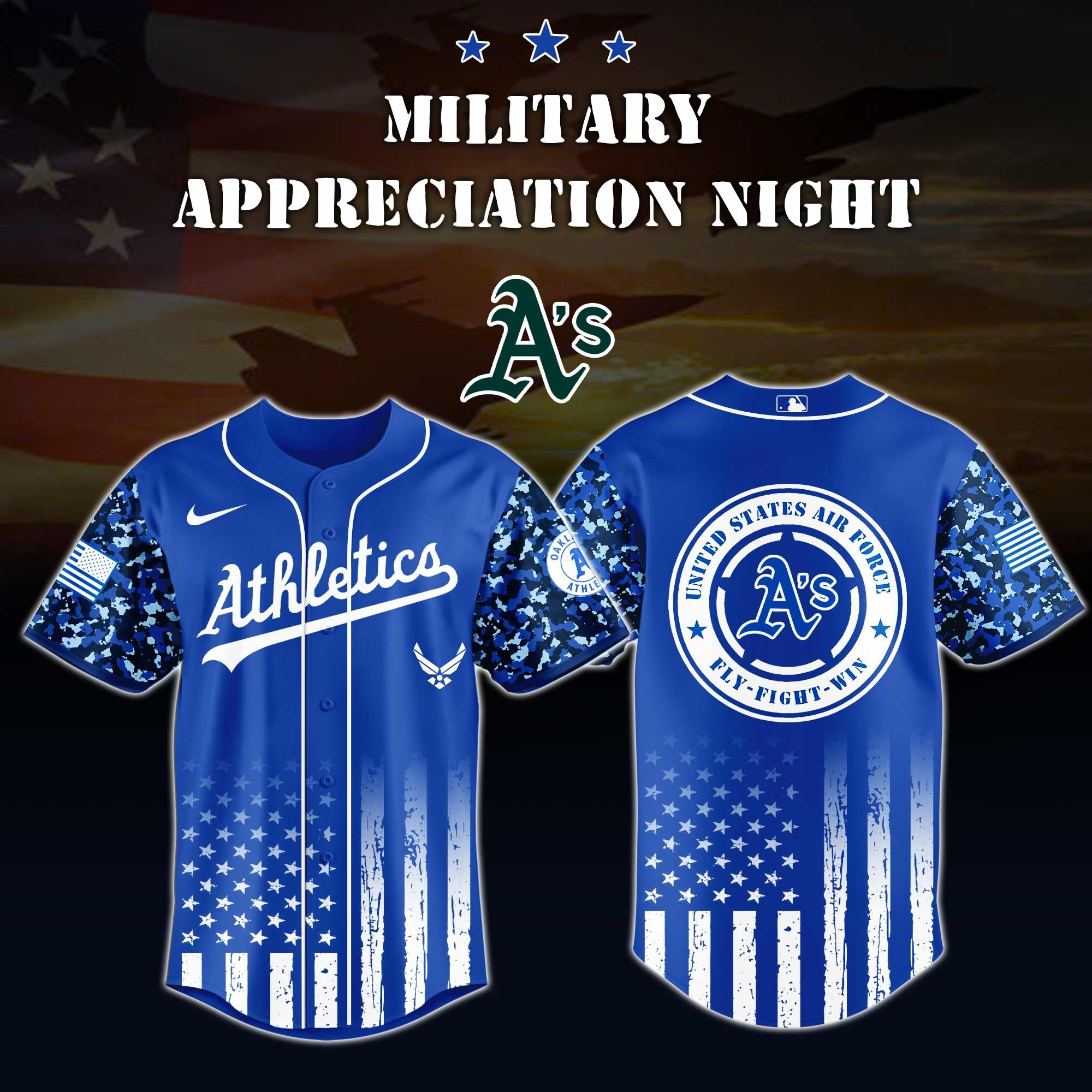 Athletics MLB x Air Force Military Appreciation Night Jersey Editions  Athletics Fan Merch