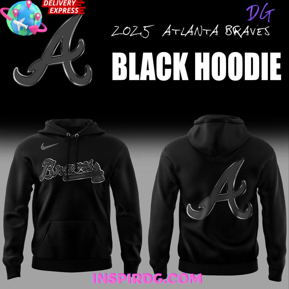 Atlanta Braves Back In Black Special Hoodie Premium Merchandise
