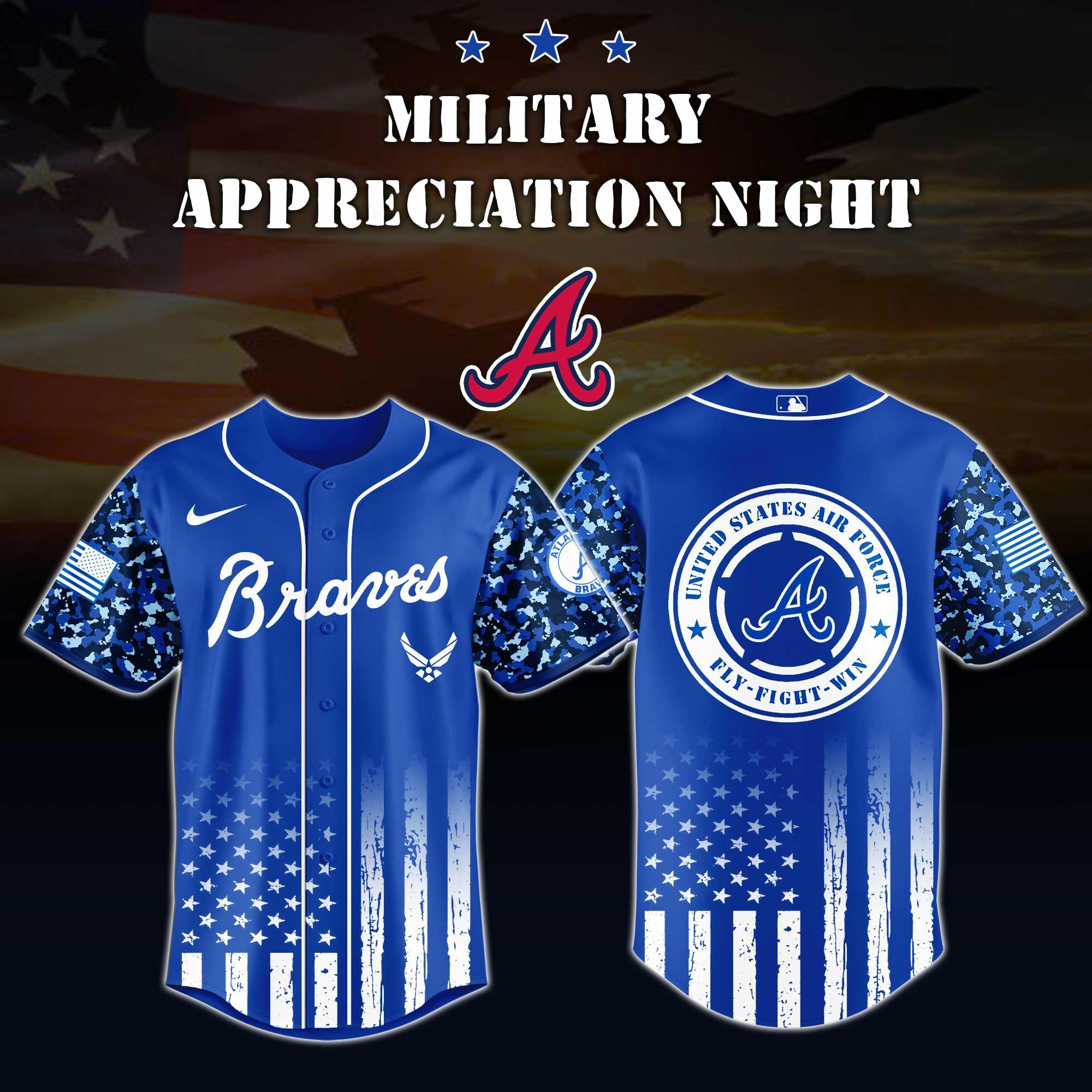 Atlanta Braves MLB x Air Force Military Appreciation Night Jersey Editions  Atlanta Braves Merch