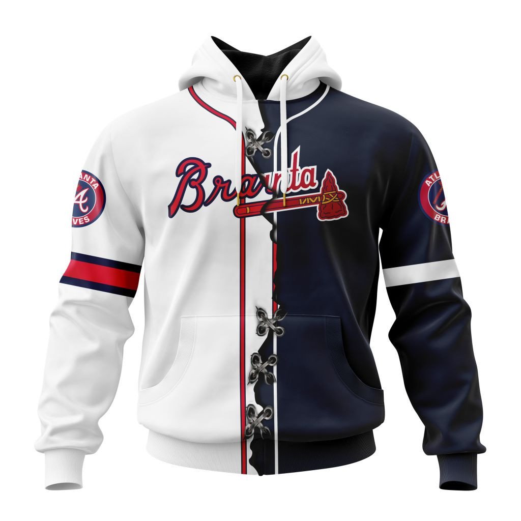 Atlanta Braves Personalized Mix Jersey Design Hoodie