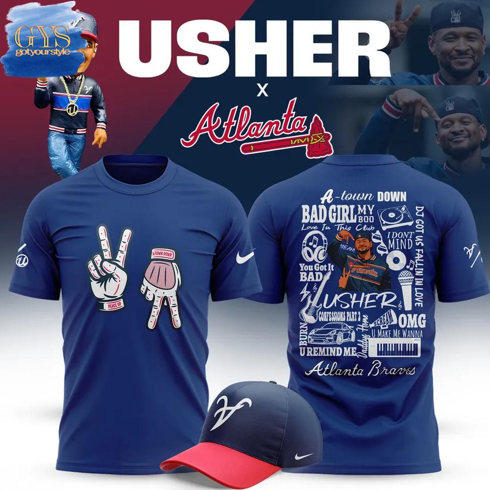 Atlanta Braves x Usher A-Town Limited Edition T-Shirt Premium Merchandise
