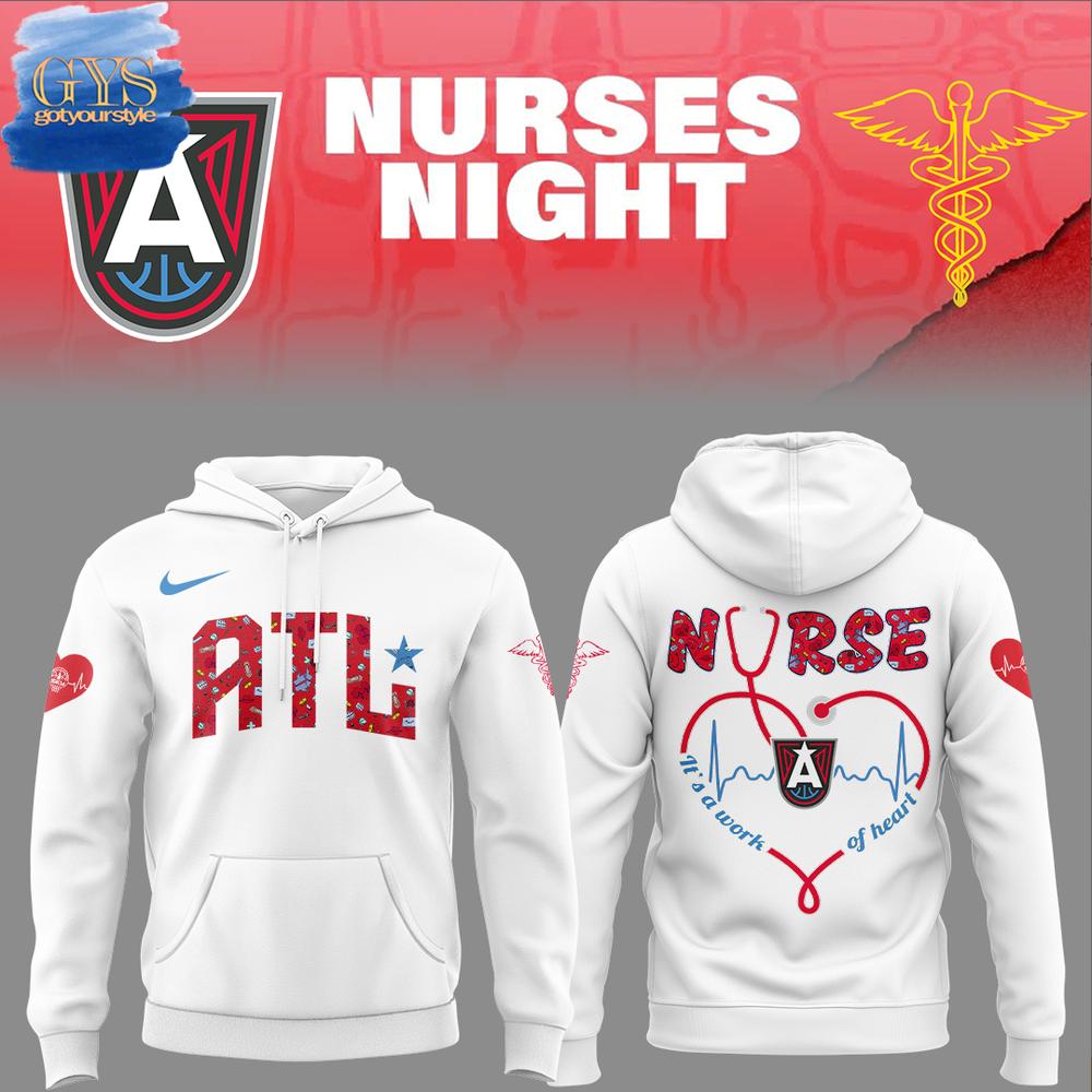 Atlanta Dream Nurses Night White Hoodie Premium Merchandise