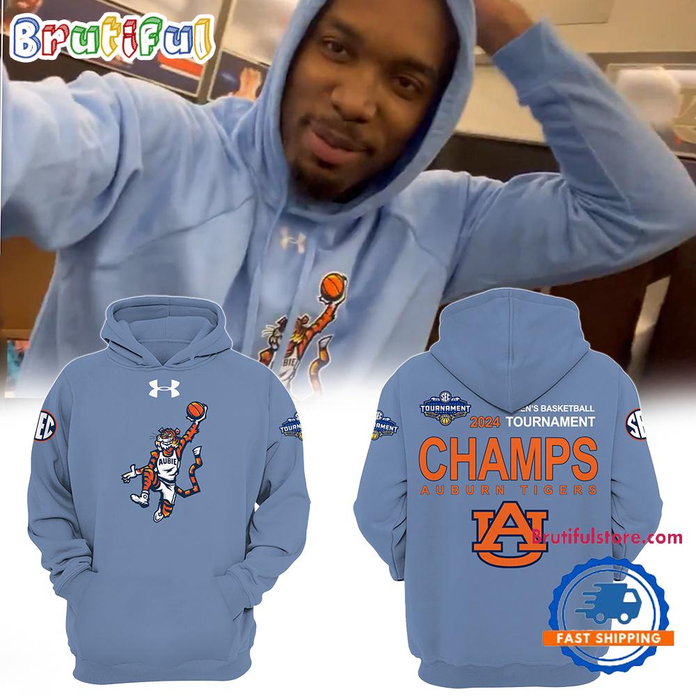 Auburn Tigers Basketball 2024 Sec Tournament Champion Outfit Hoodie