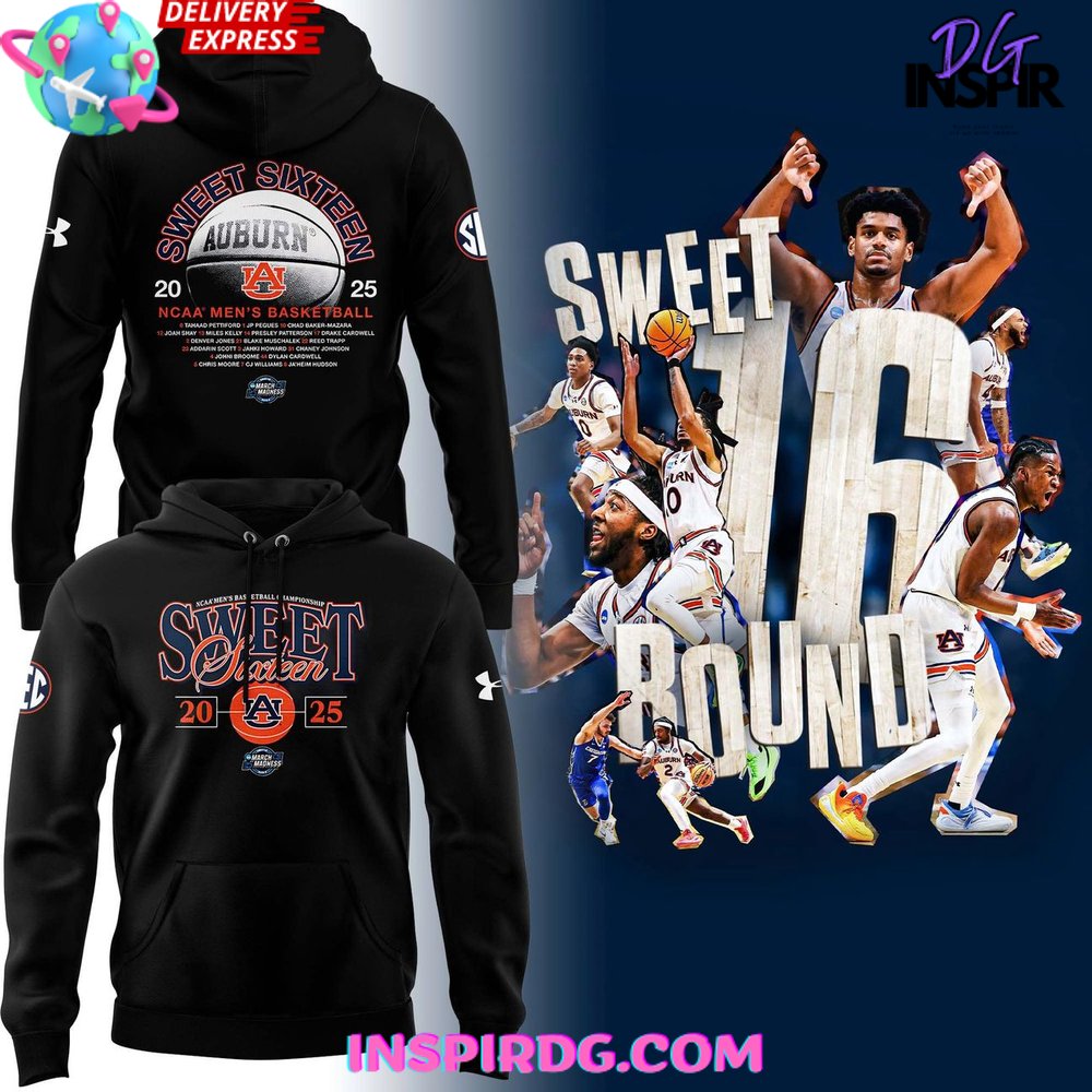 Auburn Tigers Mens Basketball Sweet 16 Special Hoodie