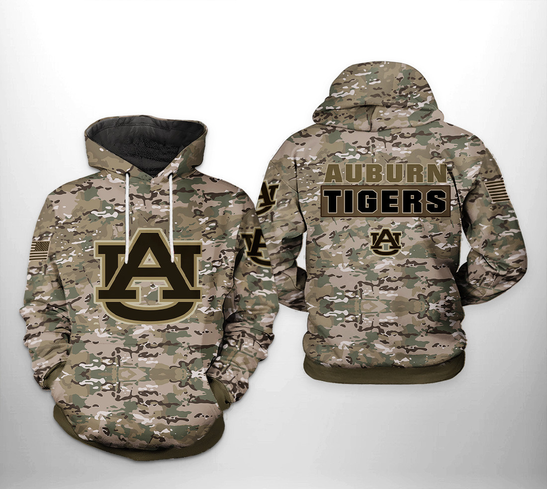 Auburn Tigers NCAA Camo Veteran Hoodie  Zip Hoodie