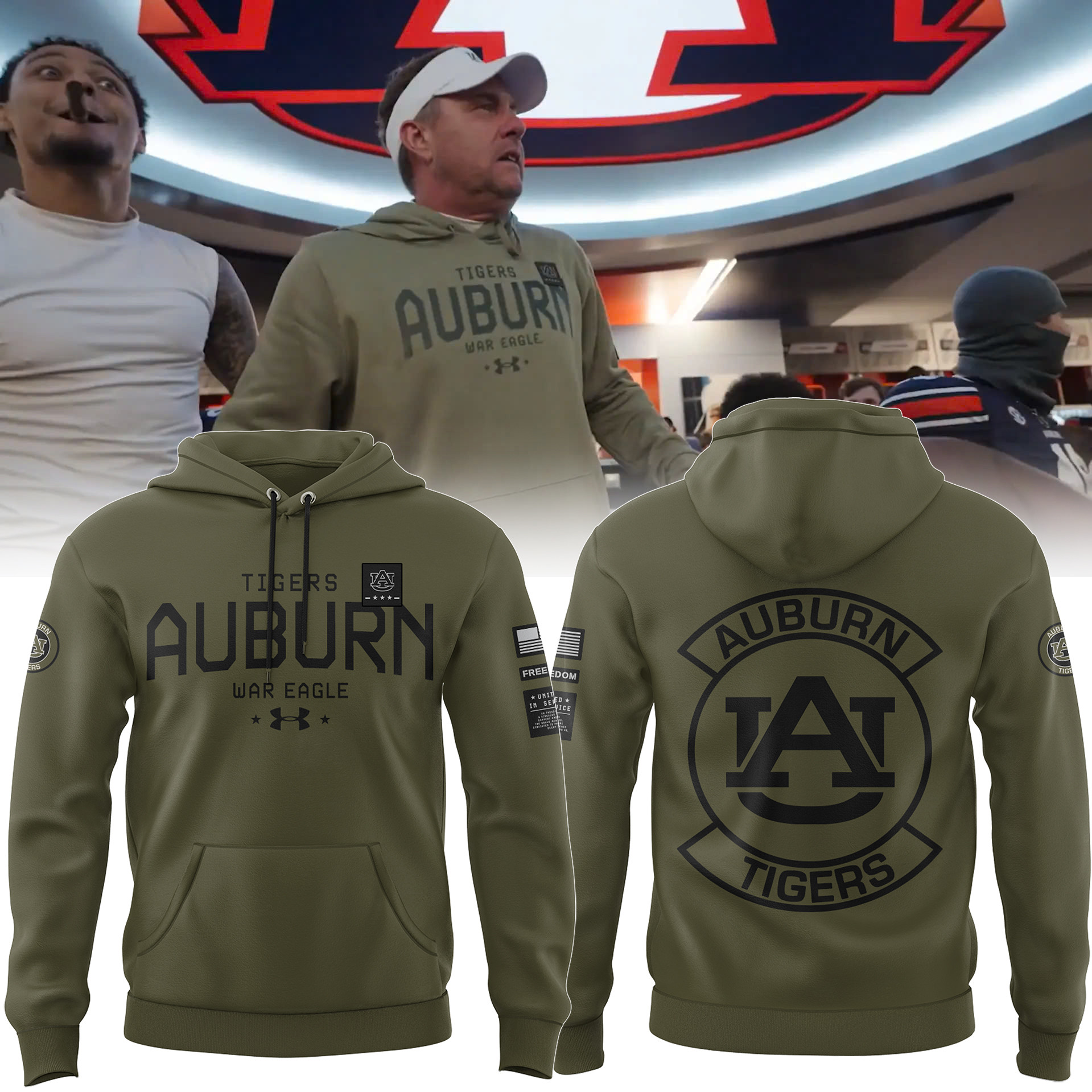 Auburn Tigers Special 2024 Military Appreciation Hoodie Great Gifts For Basketball Fans 