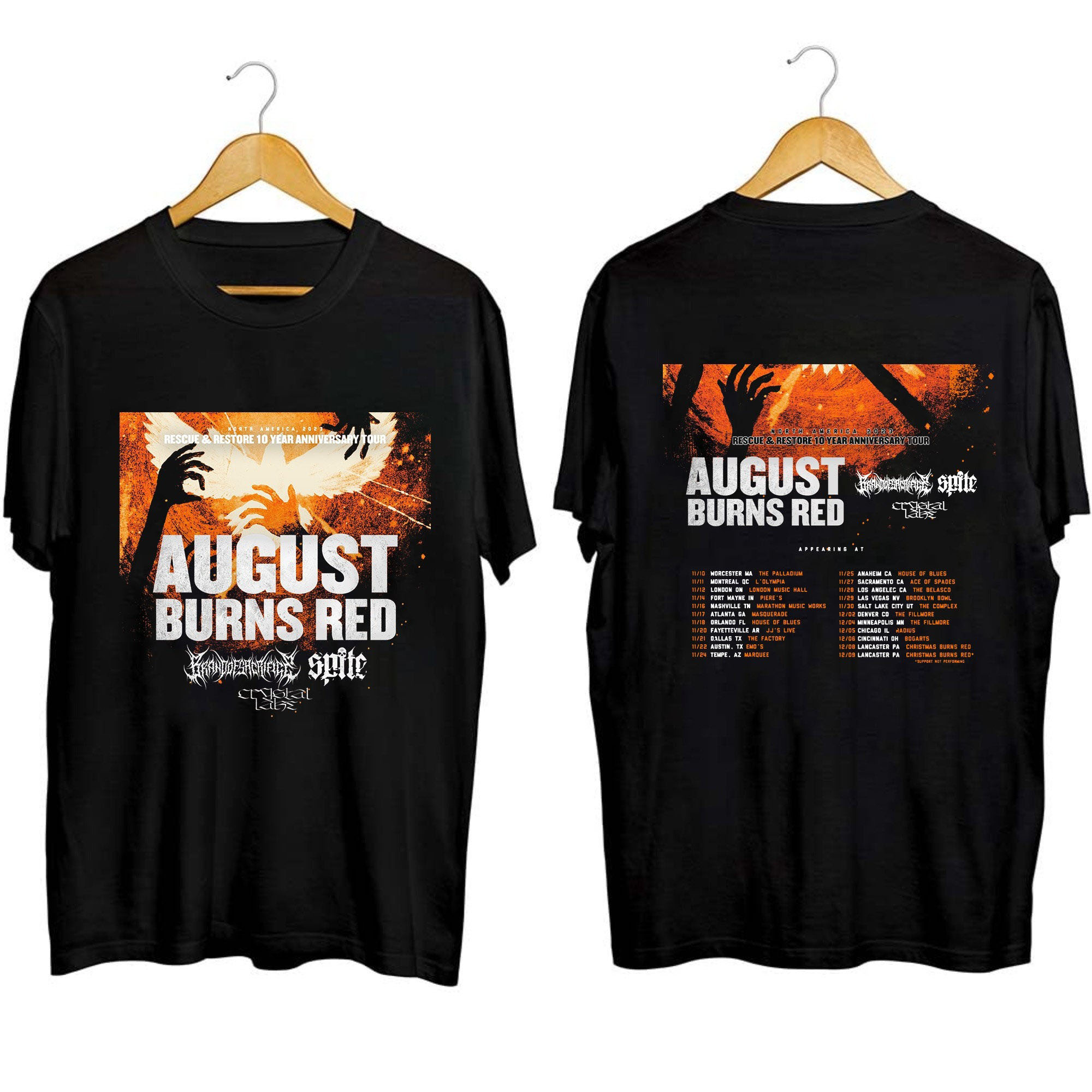 August Burns Red 2024 2025 Tour Shirt, August Burns Red Band Shirt, August Burns Red 2024 2025 Concert Shirt Premium Merchandise