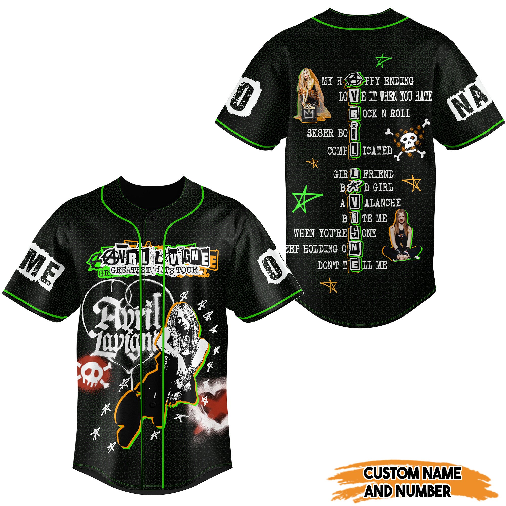 Avril Lavigne Baseball Jersey For Fans