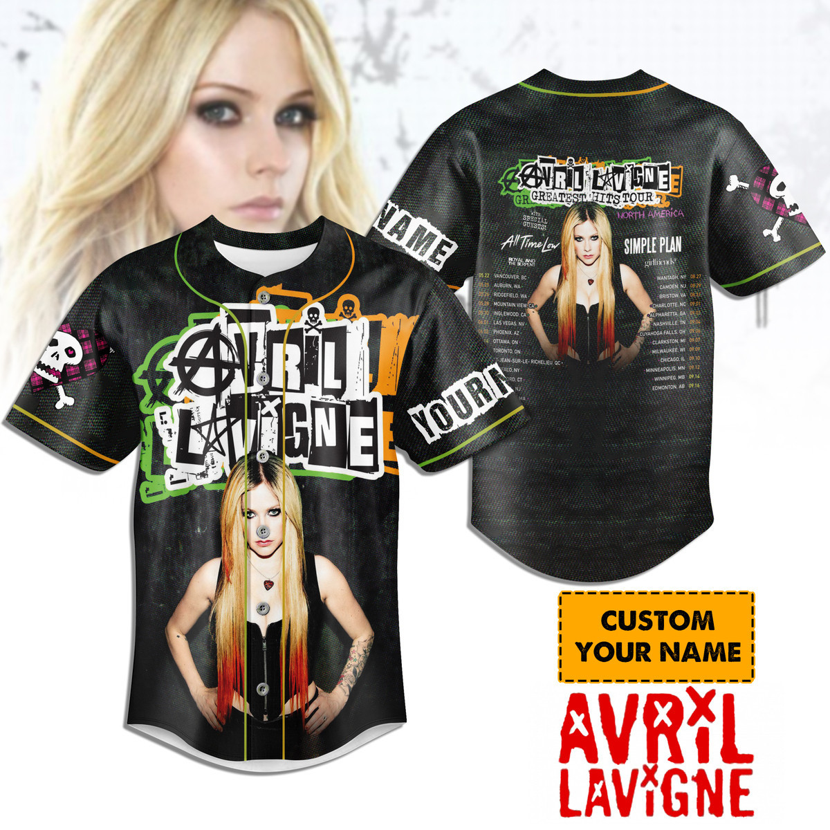Avril Lavigne Baseball Jersey For Fans