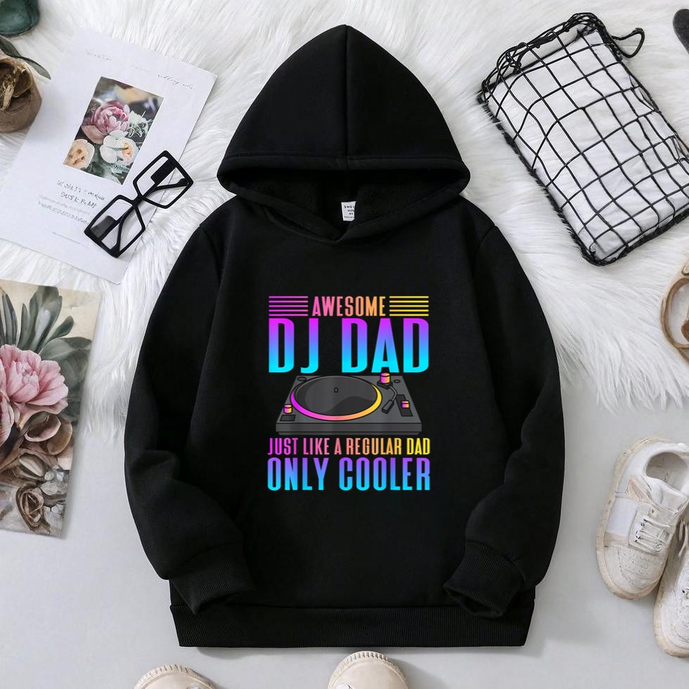 Awesome Dj Dad funny dj music Hoodie