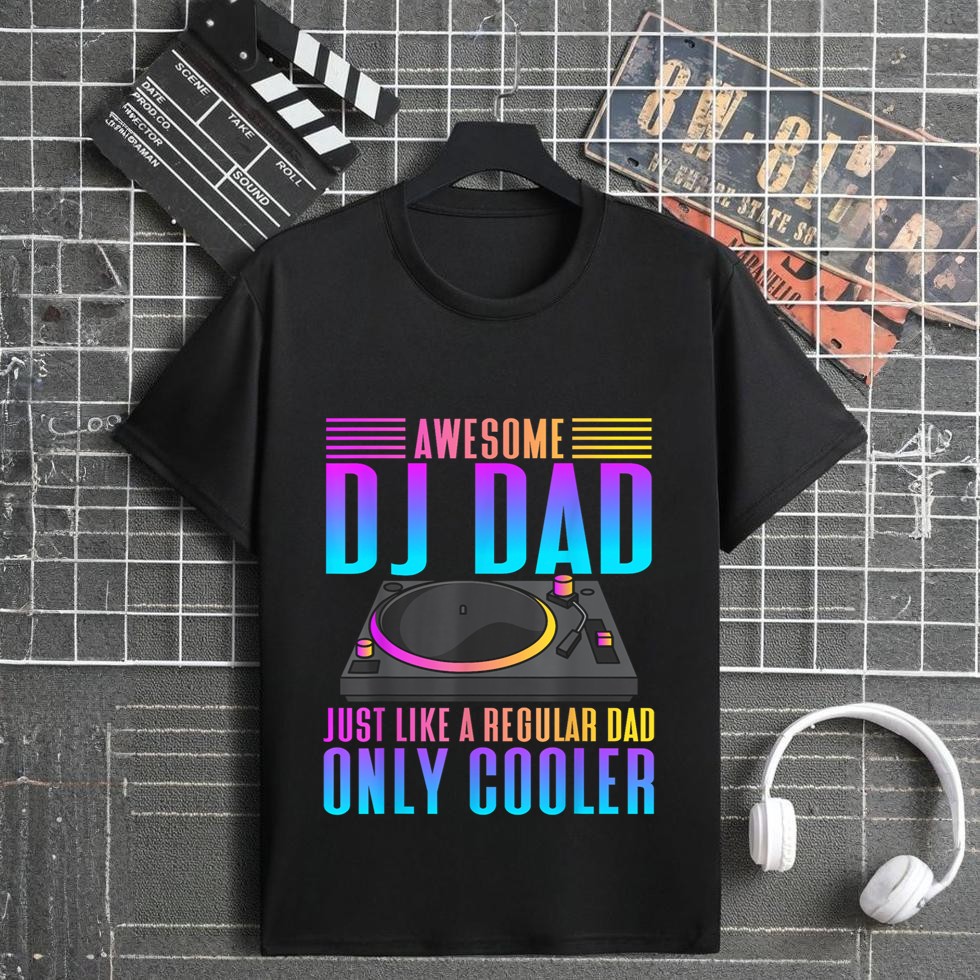 Awesome Dj Dad funny dj music T-Shirt