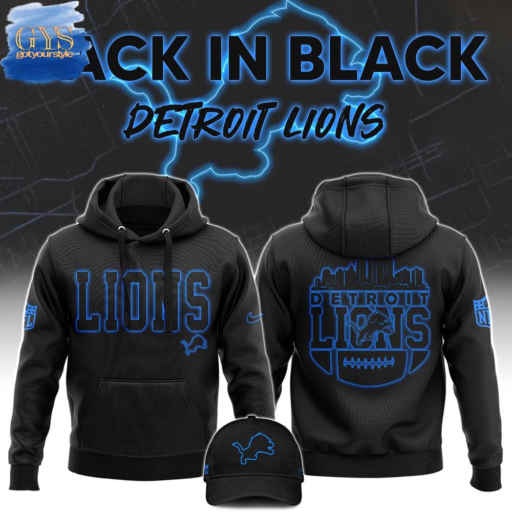 Back In Black Detroit Lions Limited Edition Hoodie