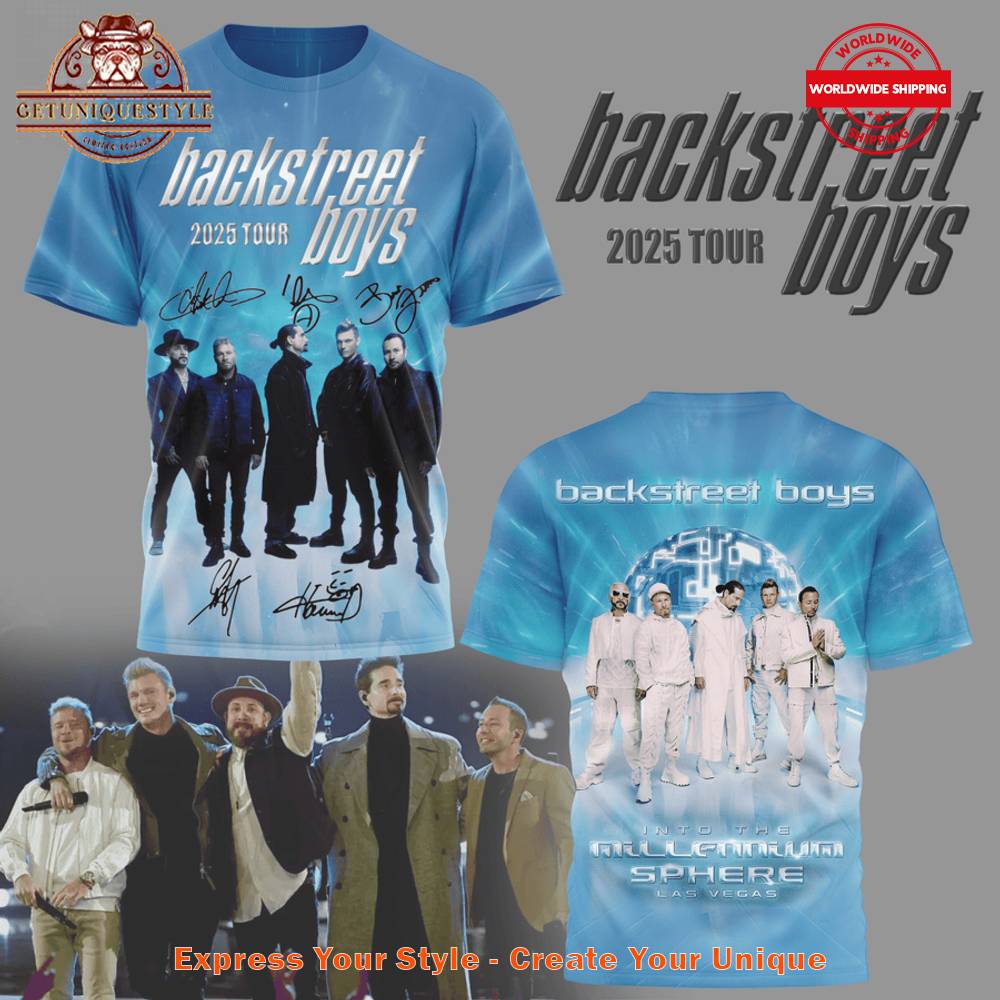 Backstreet Boys 2025 Tour Into The Millennium T-shirt Premium Merchandise