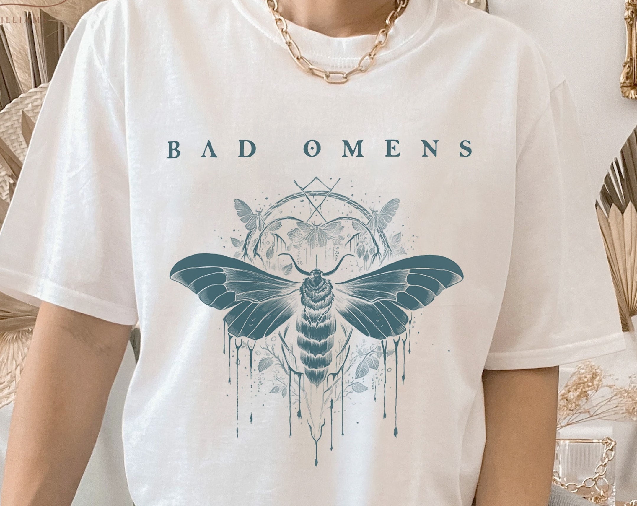 Bad Omens Band Shirts, 90s Bad Omens Sweatshirt, Retro Bad Omen Concert Shirt, Vintage Butterfly Shirt, Bad Omens Band Sweatshirt Premium Merchandise