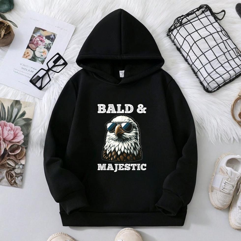 Bald & Majestic Sexy Bald Guy Funny Dad Hoodie