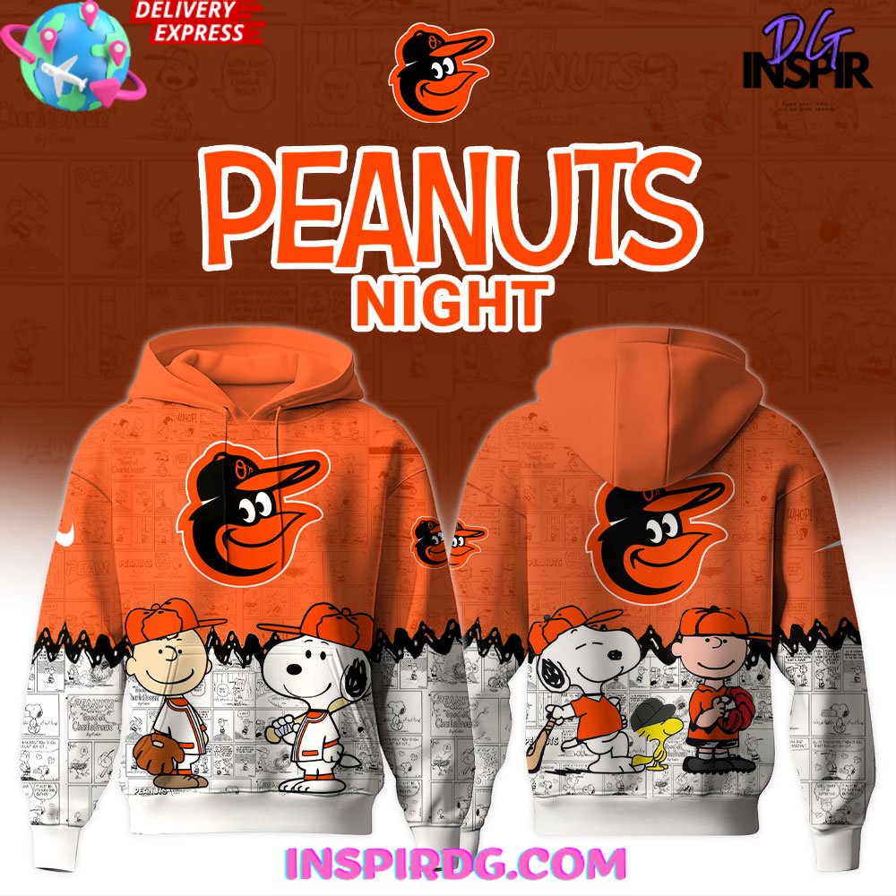 Baltimore Orioles 75th Anniversary of Peanuts Special Hoodie Premium Merchandise