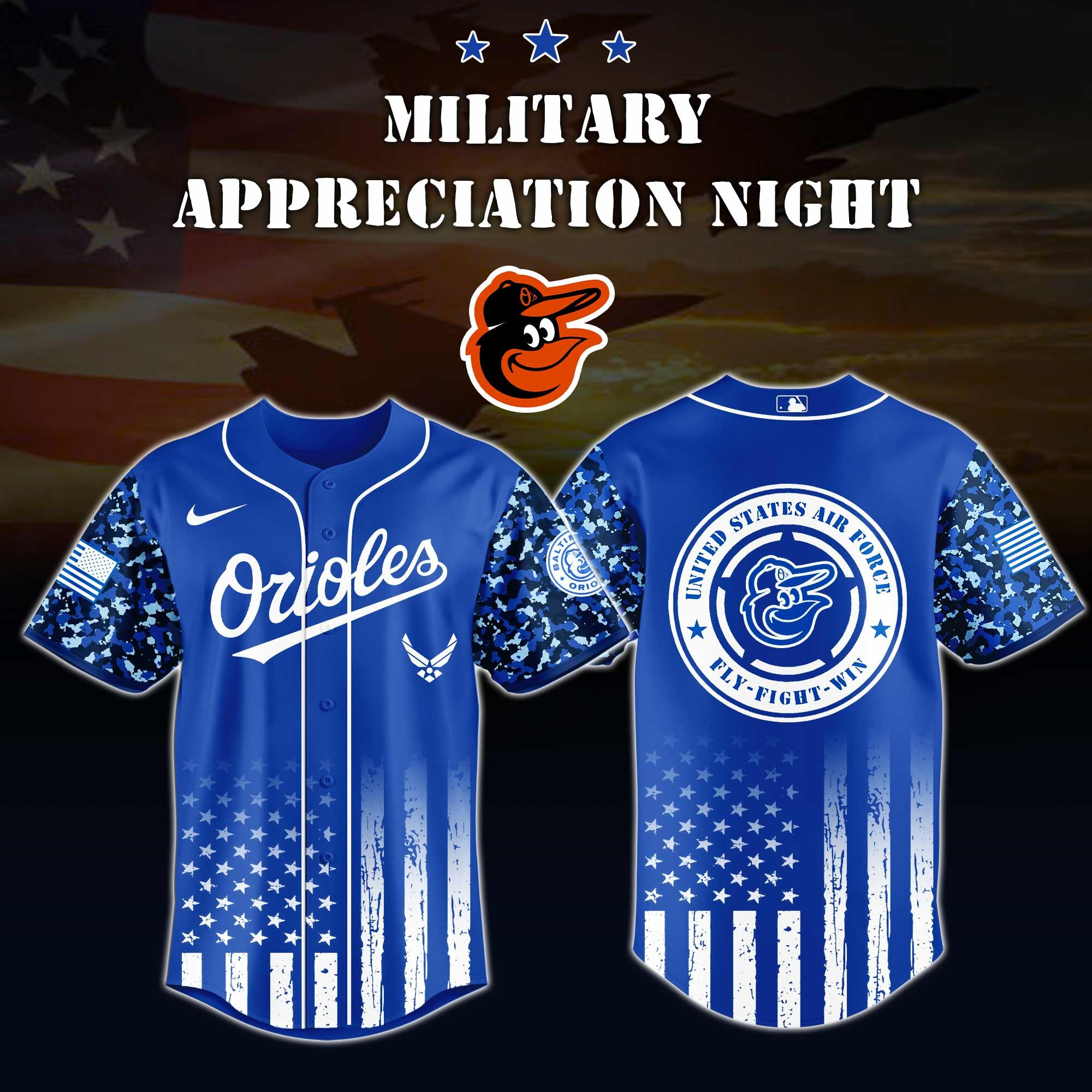 Baltimore Orioles MLB x Air Force Military Appreciation Night Jersey Editions  Baltimore Orioles Merch
