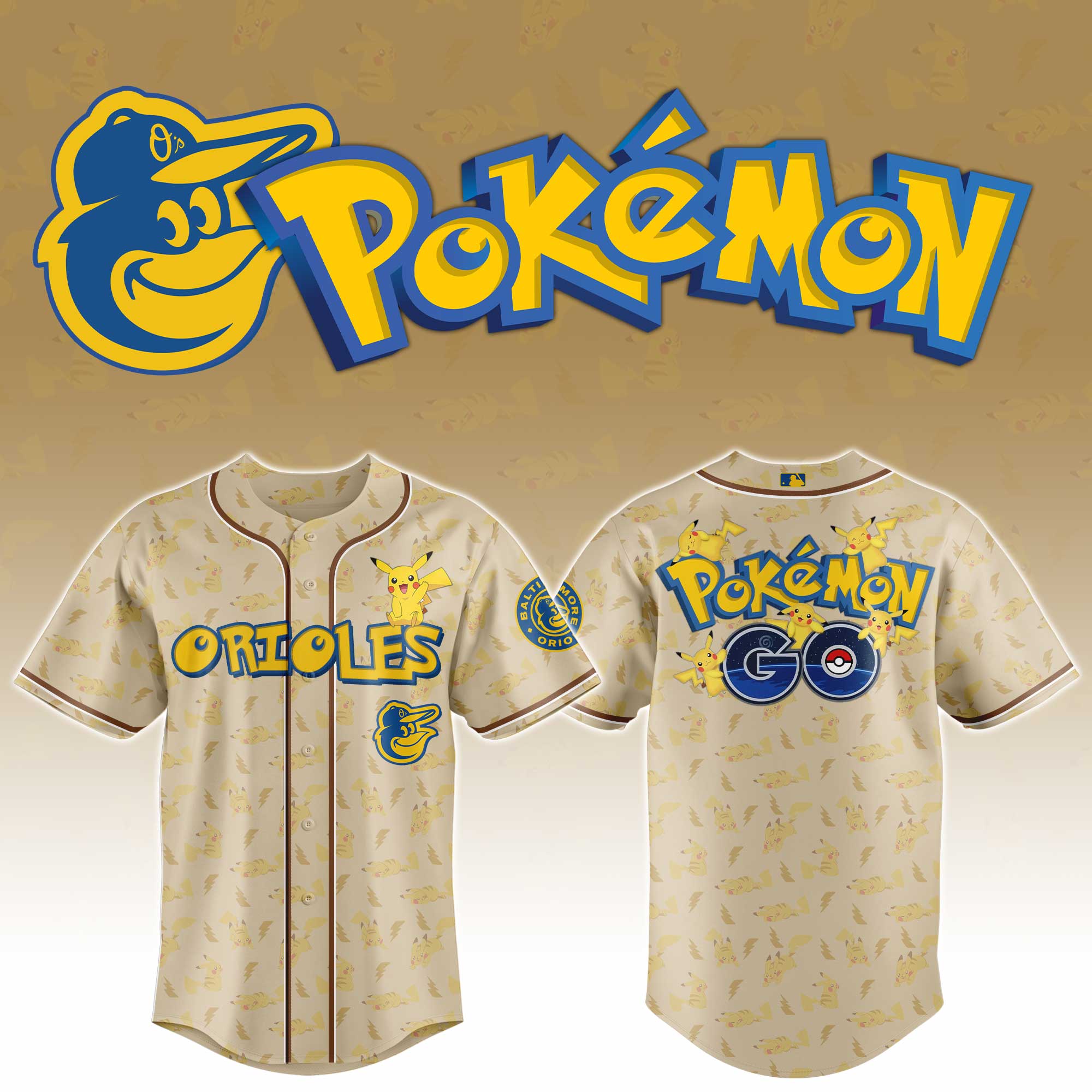 Baltimore Orioles MLB x Pokemon Go Master Personalized Baseball Jersey For Fans