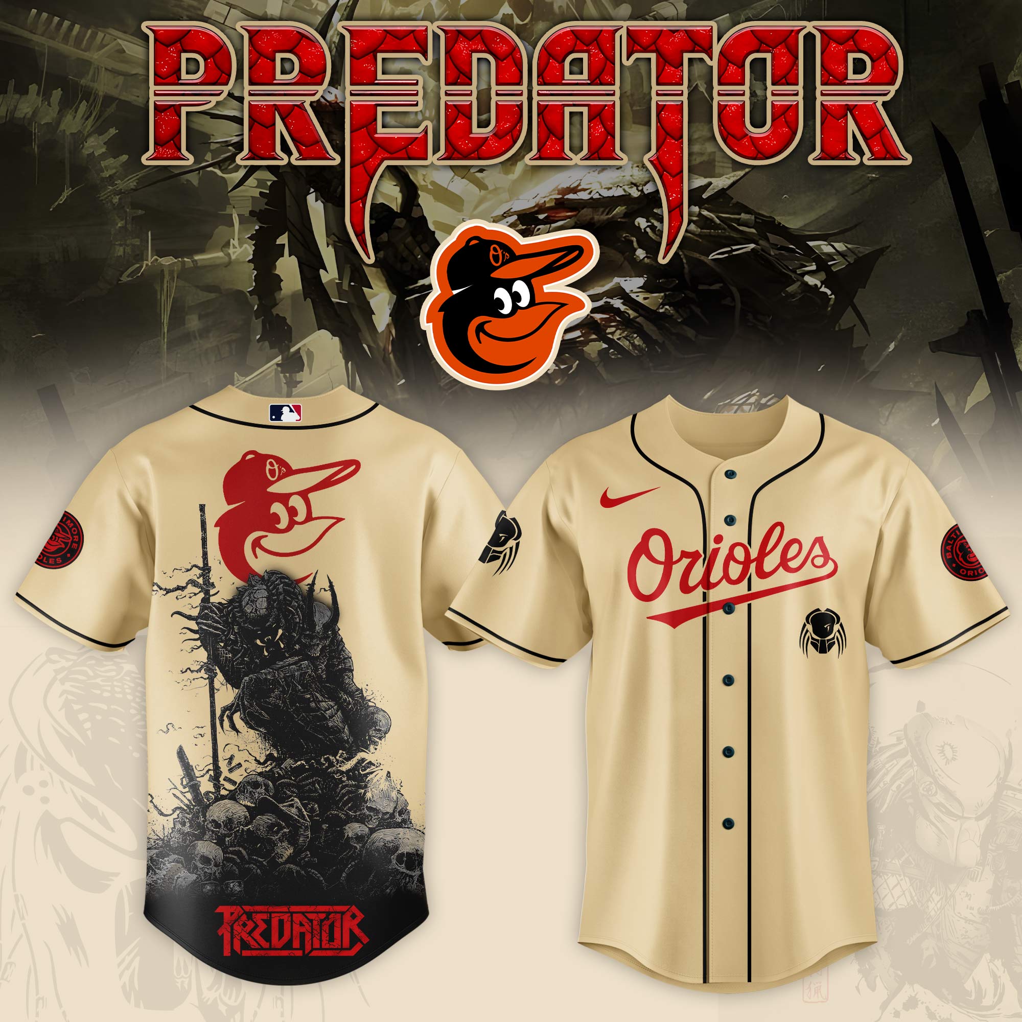 Baltimore Orioles MLB x Predator Personalized Baseball Jersey For Fans