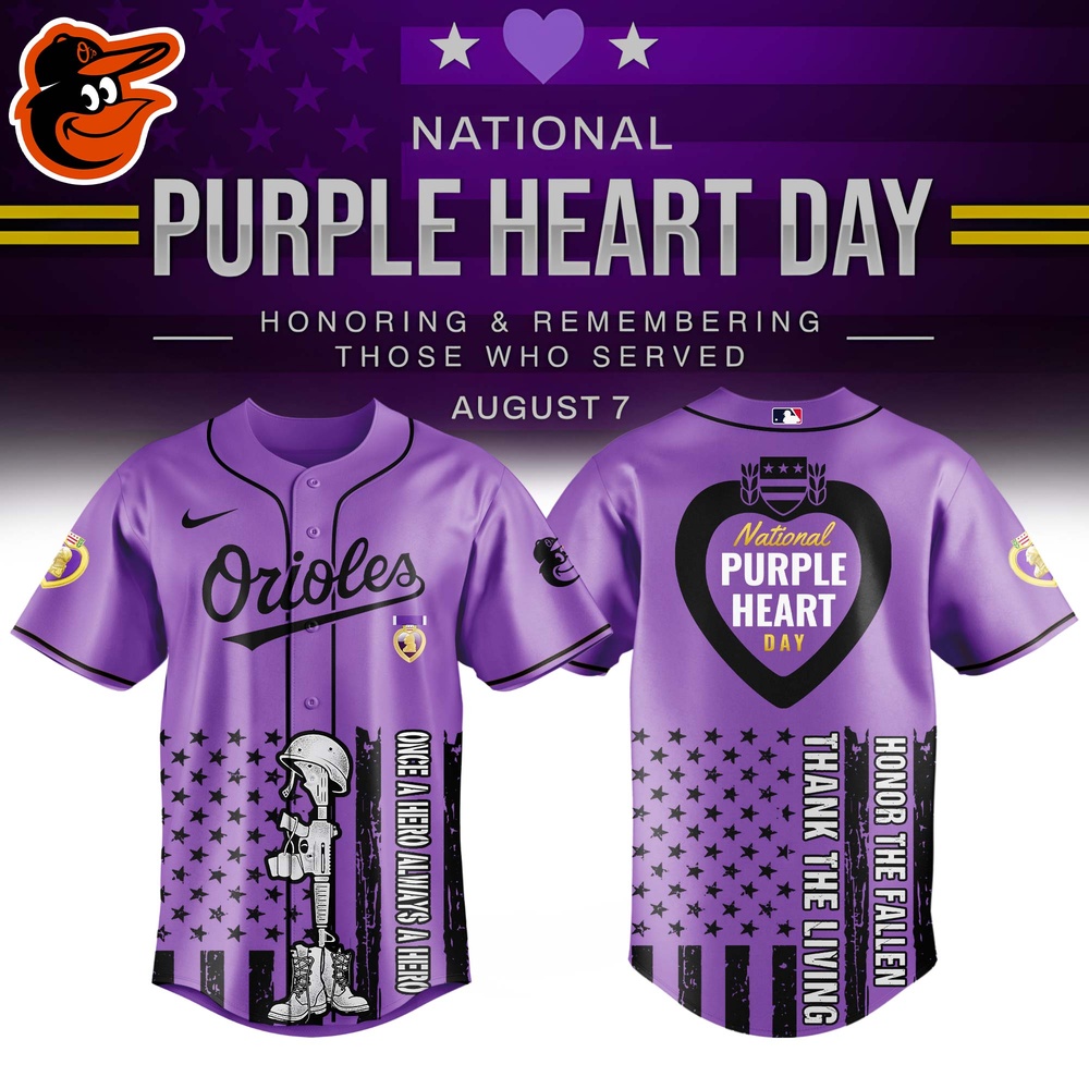 Baltimore Orioles MLB X Purple Heart Day Personalized Baseball Jersey For Fans