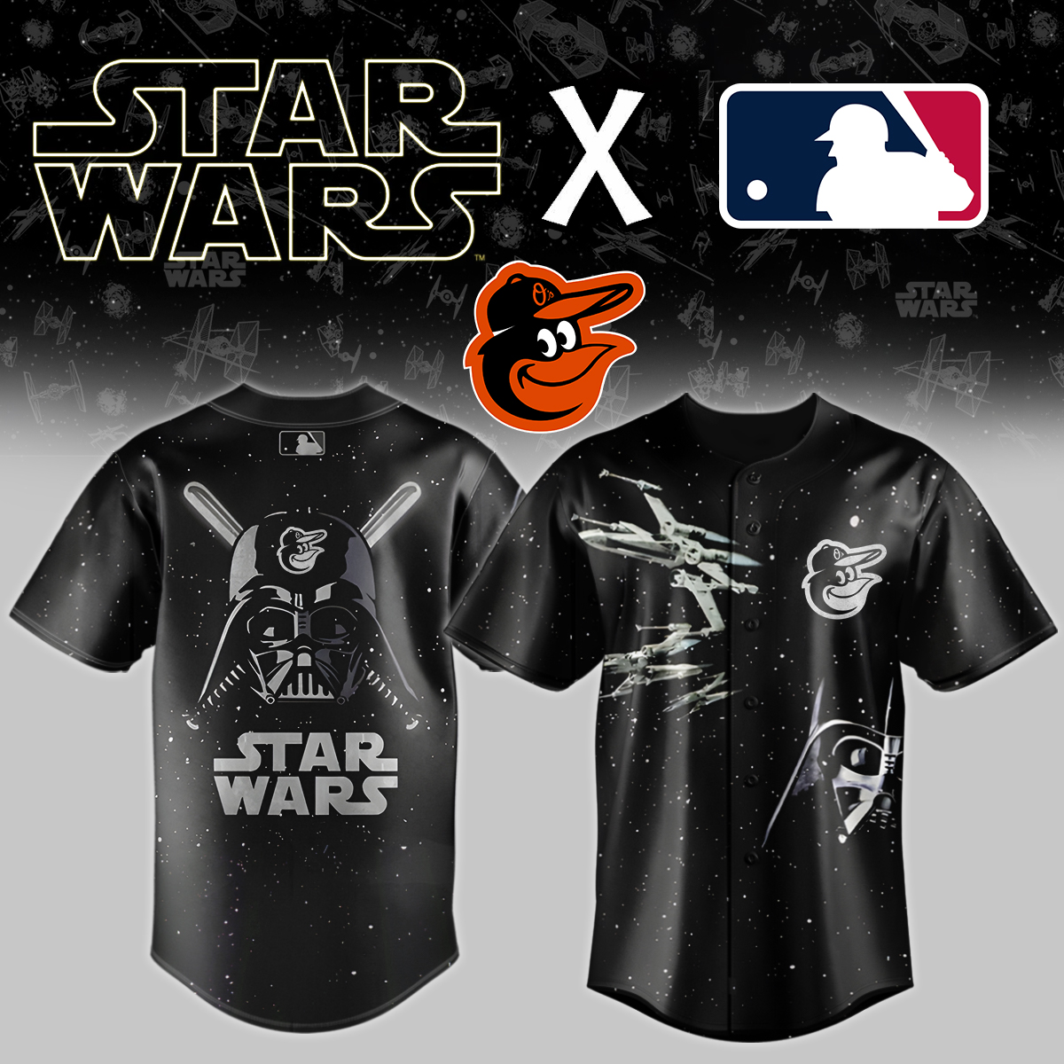 Baltimore Orioles MLB x Star Wars Personalized Baseball Jersey For Fan
