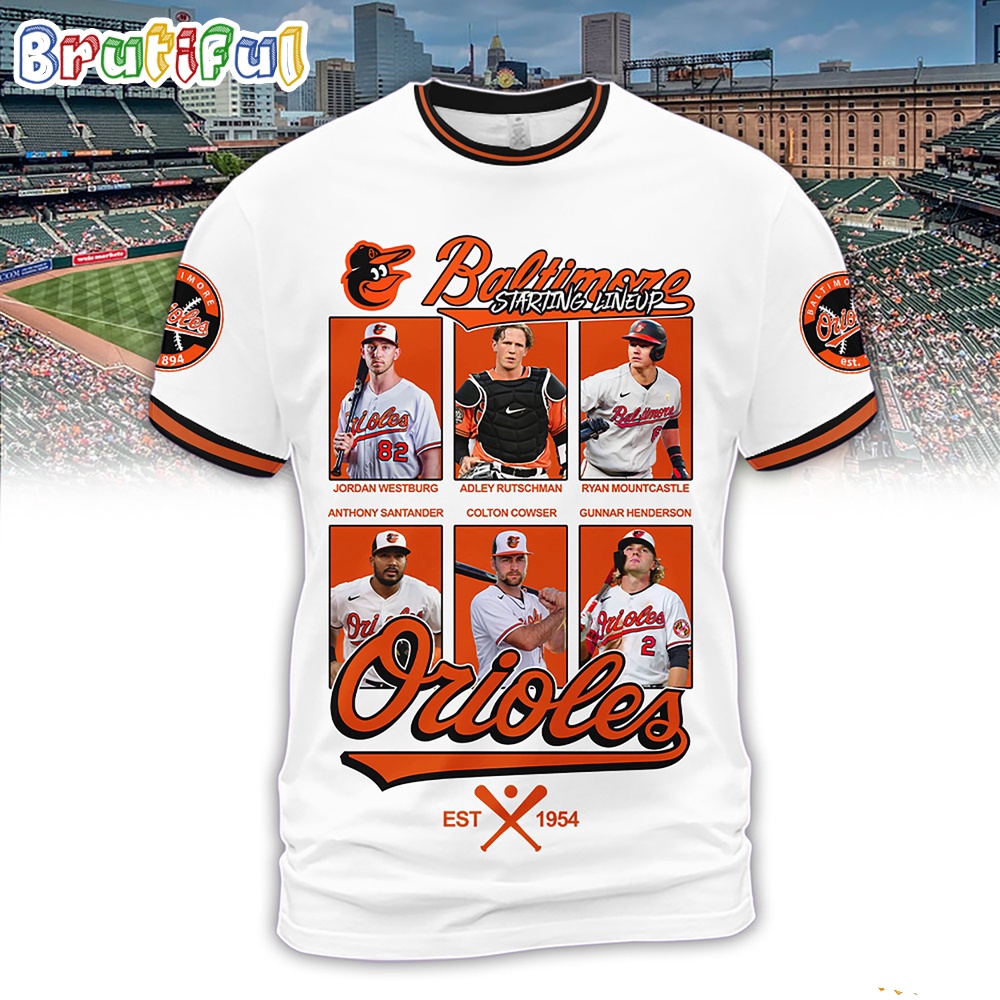 Baltimore Orioles Staring Lineup Est 1954 Shirt