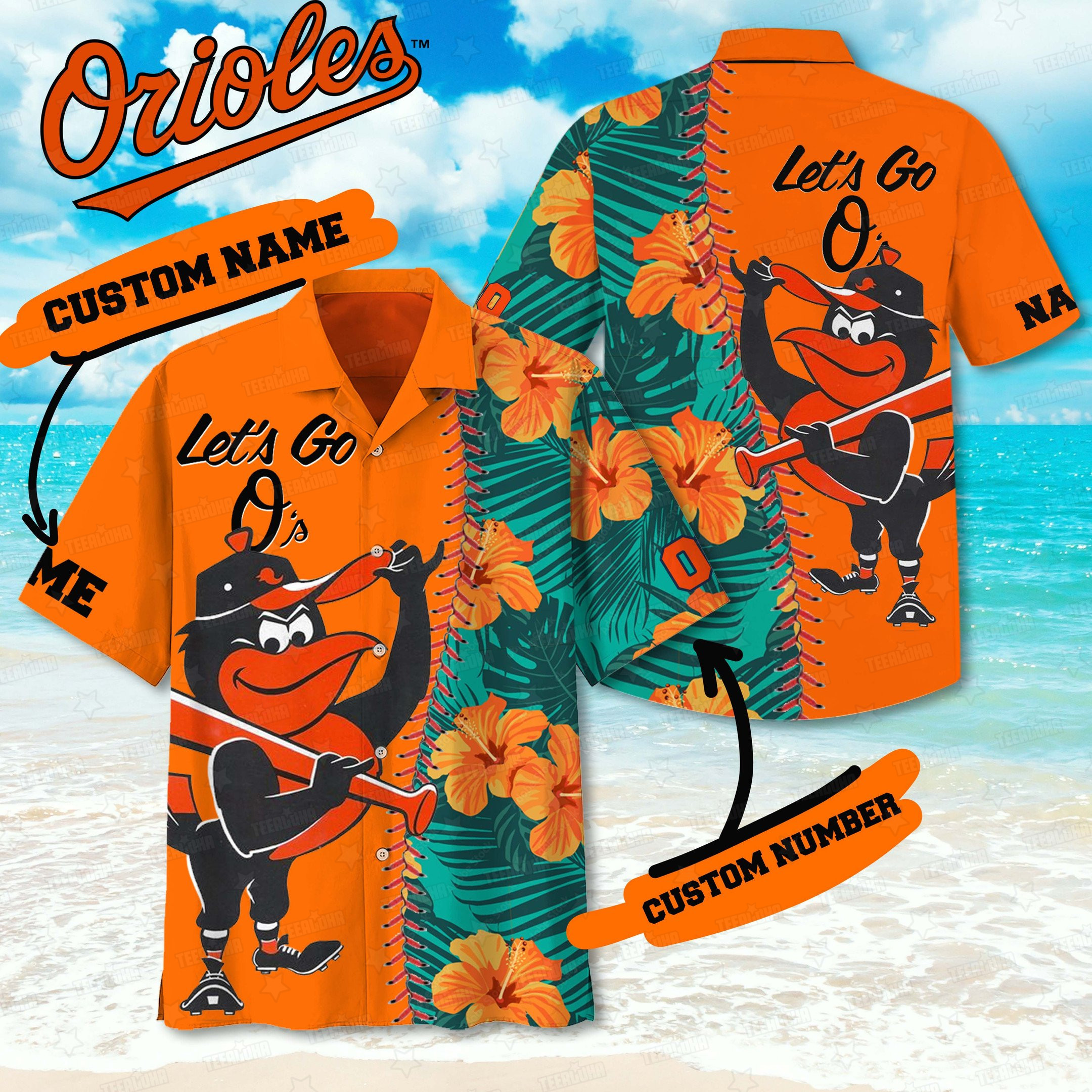 Baltimore Orioles Tropical Swing Personalized Aloha Hawaiian Shirt for Men And Women Premium Merchandise