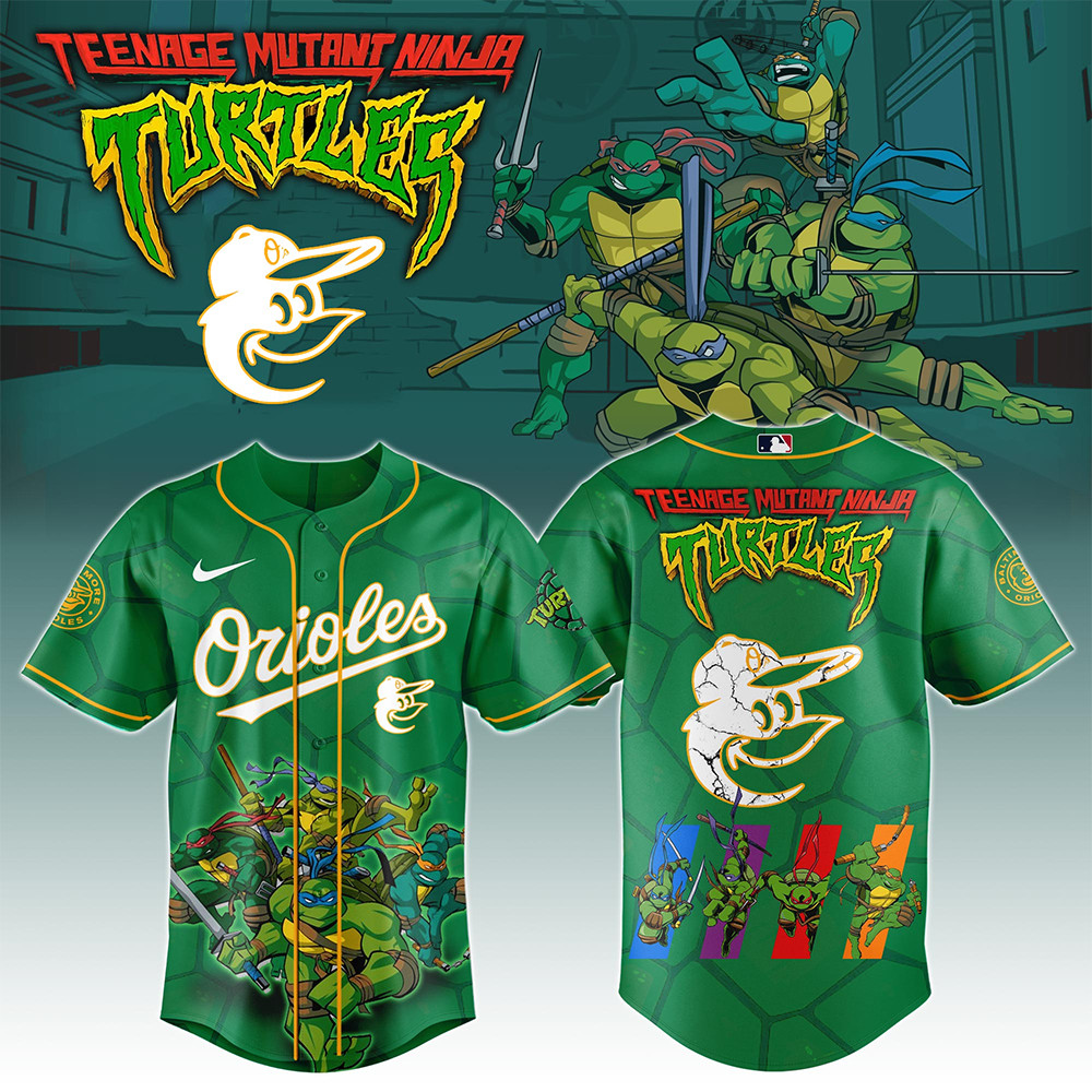 Baltimore Orioles x Ninja Turtles Night Game Jersey Cool Gifts For Baseball Lovers