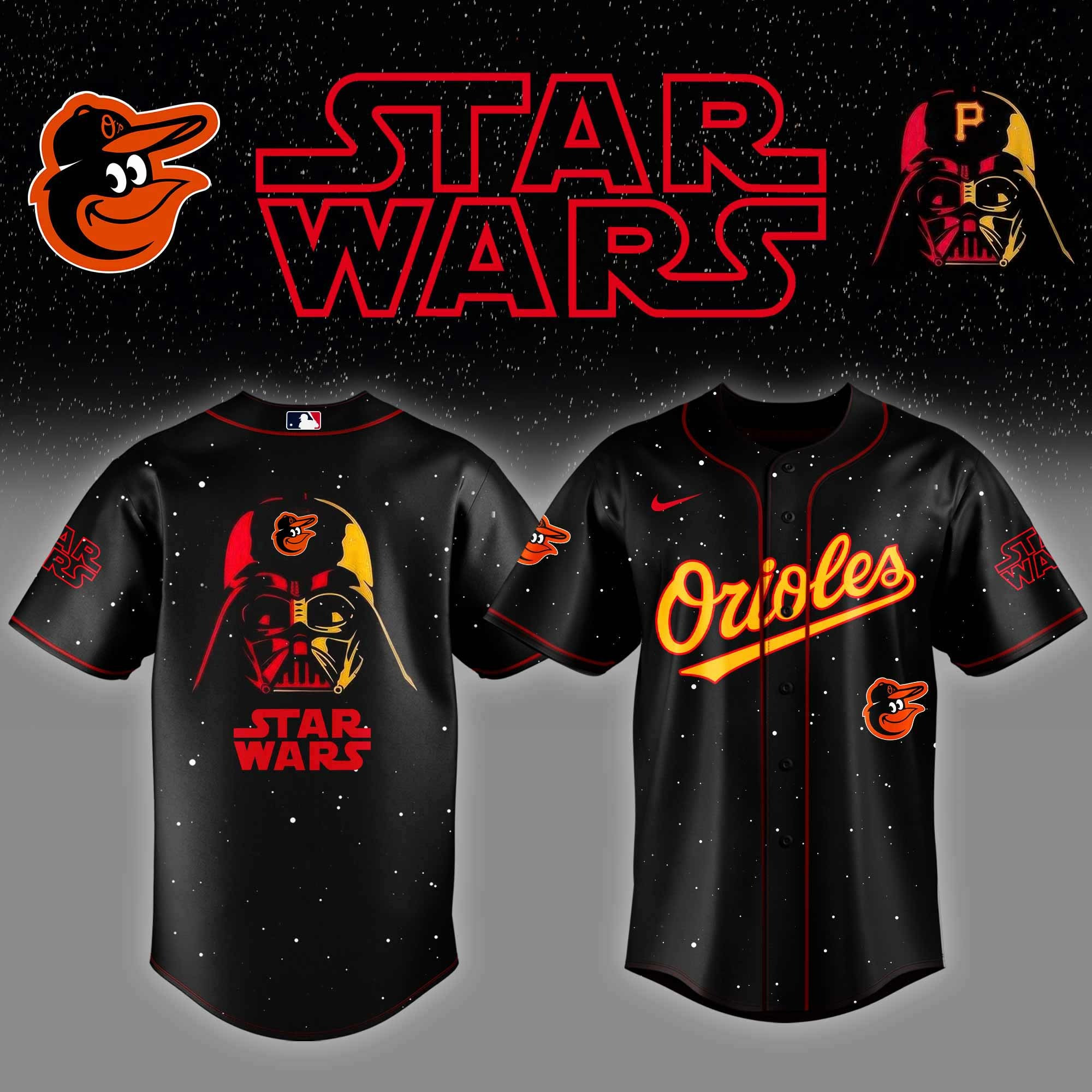 Baltimore Orioles x Star Wars Night Jersey MLB Baseball Merch Unique Gifts For Orioles Fans