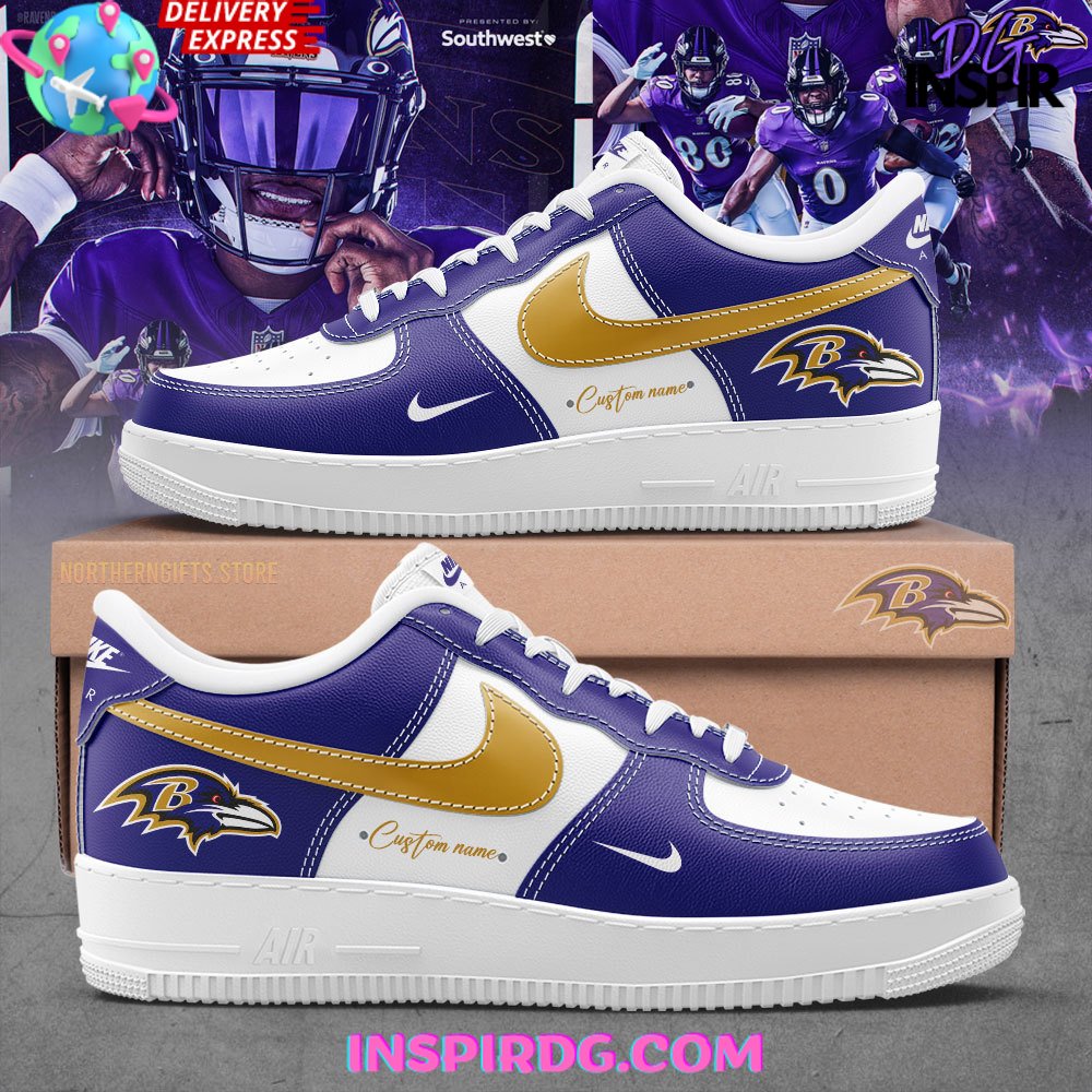 Baltimore Ravens Custom Air Force 1