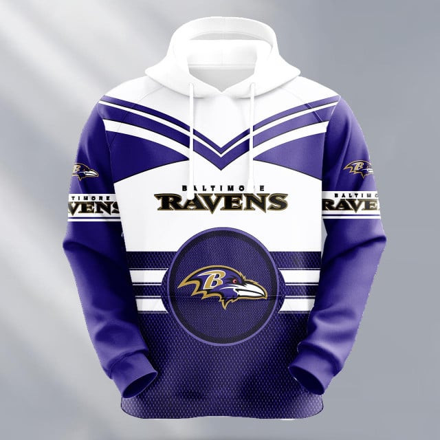 Baltimore Ravens Logo NFL 3D Hoodie Style 194 Premium Merchandise