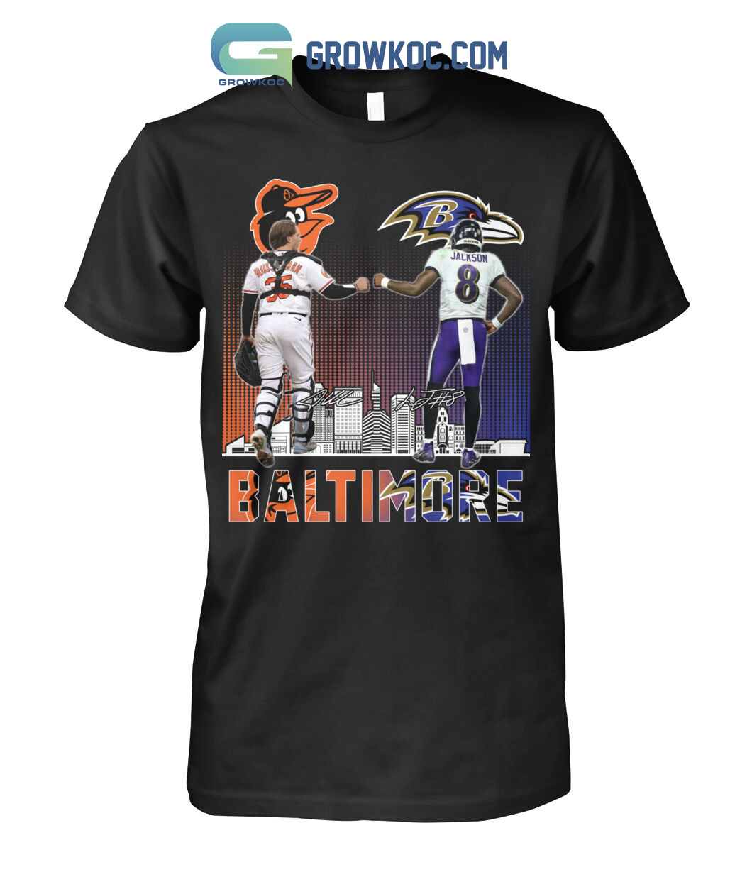 Baltimore Ravens Orioles Jackson Adley Rutschman T Shirt