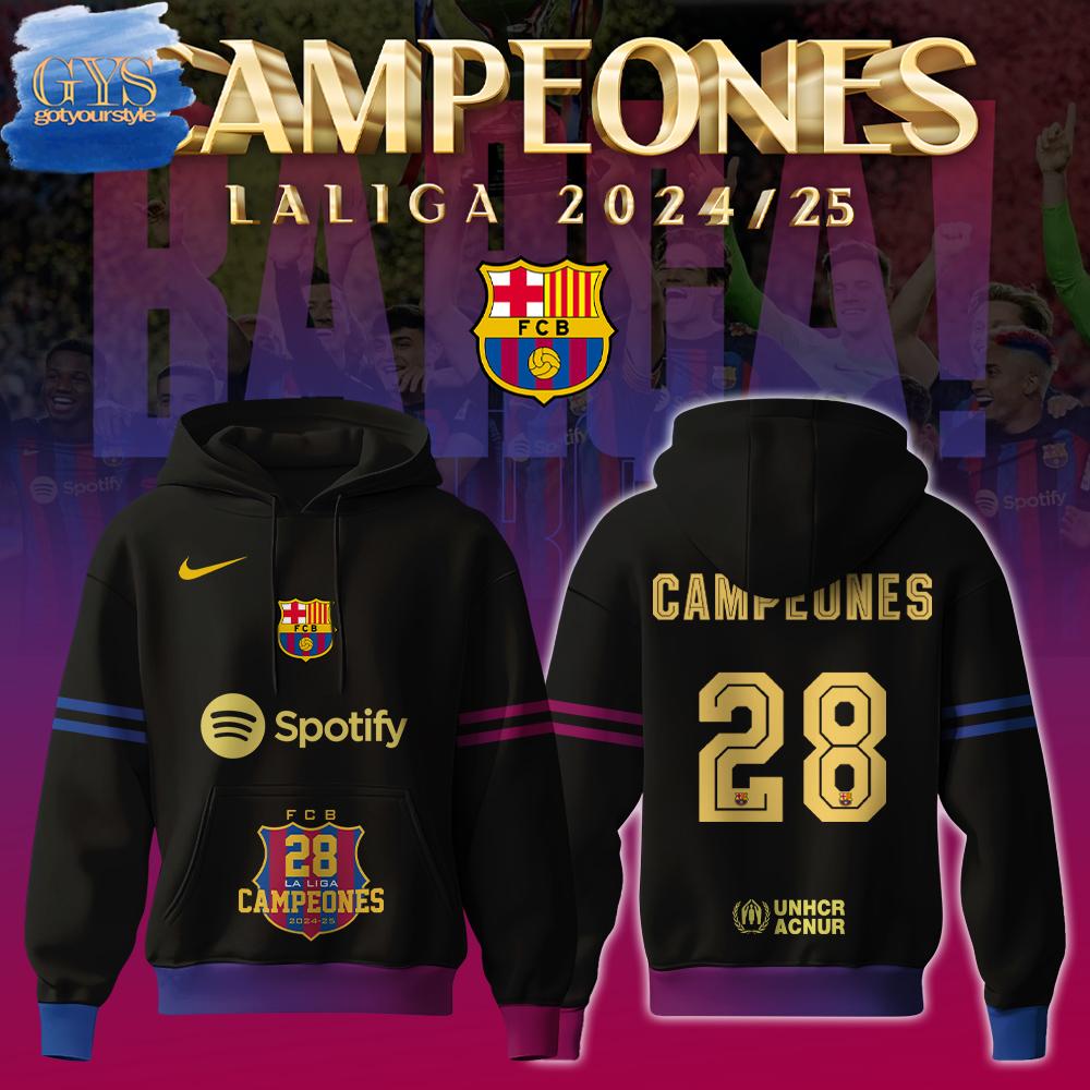 Barcelona La Liga CAMPEONES 2024-2025 Season Limited Edition Hoodie Premium Merchandises