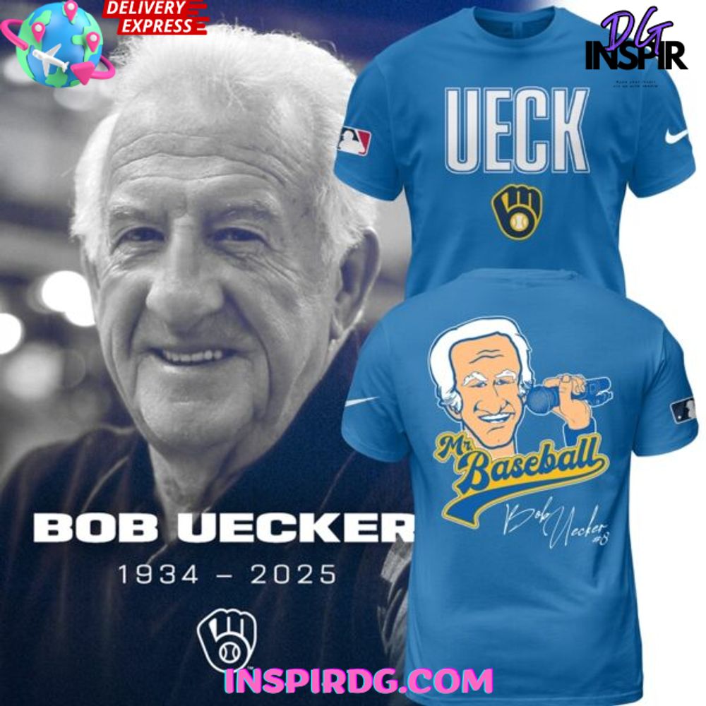 Baseball Hall of Famer Bob Uecker Blue T-Shirt Premium Merchandise