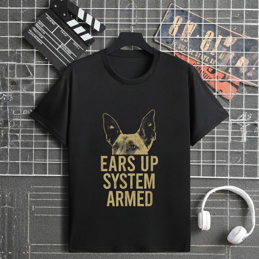 Belgian Malinois Ears Up System Armed Maligator Mom Dad Gift T-Shirt
