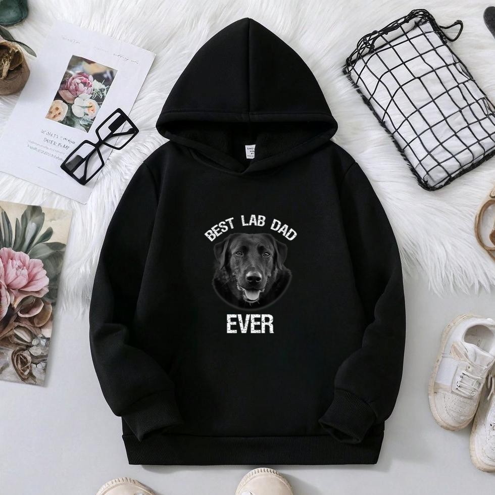 Best Black Labrador Retriever Dad Ever Lab Dog Lover Daddy Hoodie