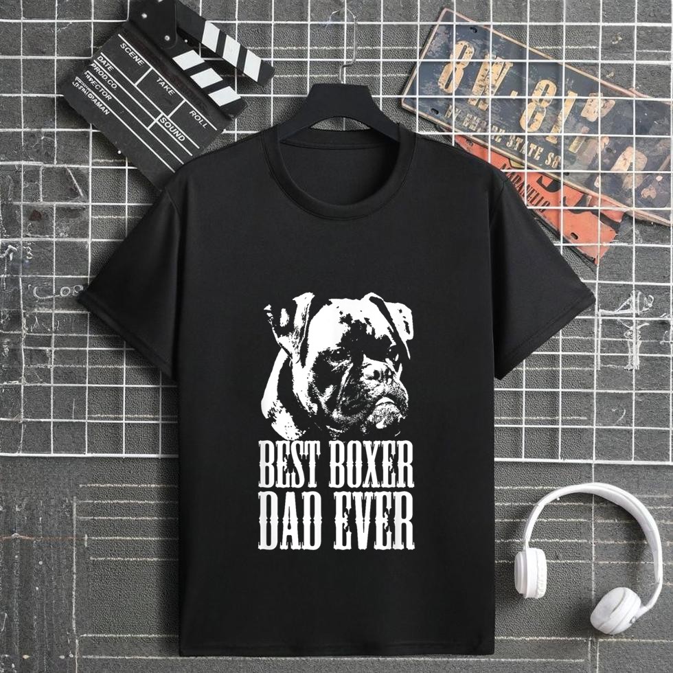 Best Boxer Dad Ever Graphic Dog Dad Love T-Shirt