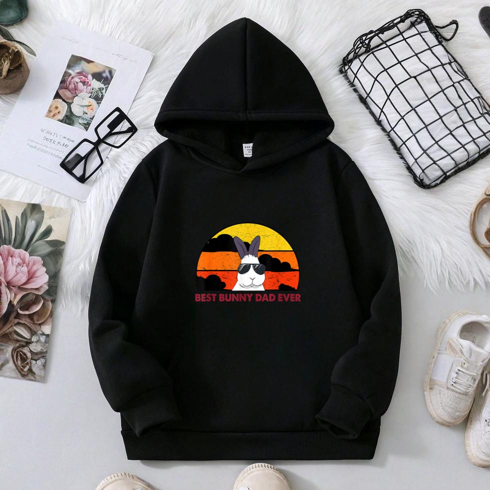 Best Bunny Dad Ever Rabbit Jumper Rabbit Dad Rabbit Daddy Hoodie