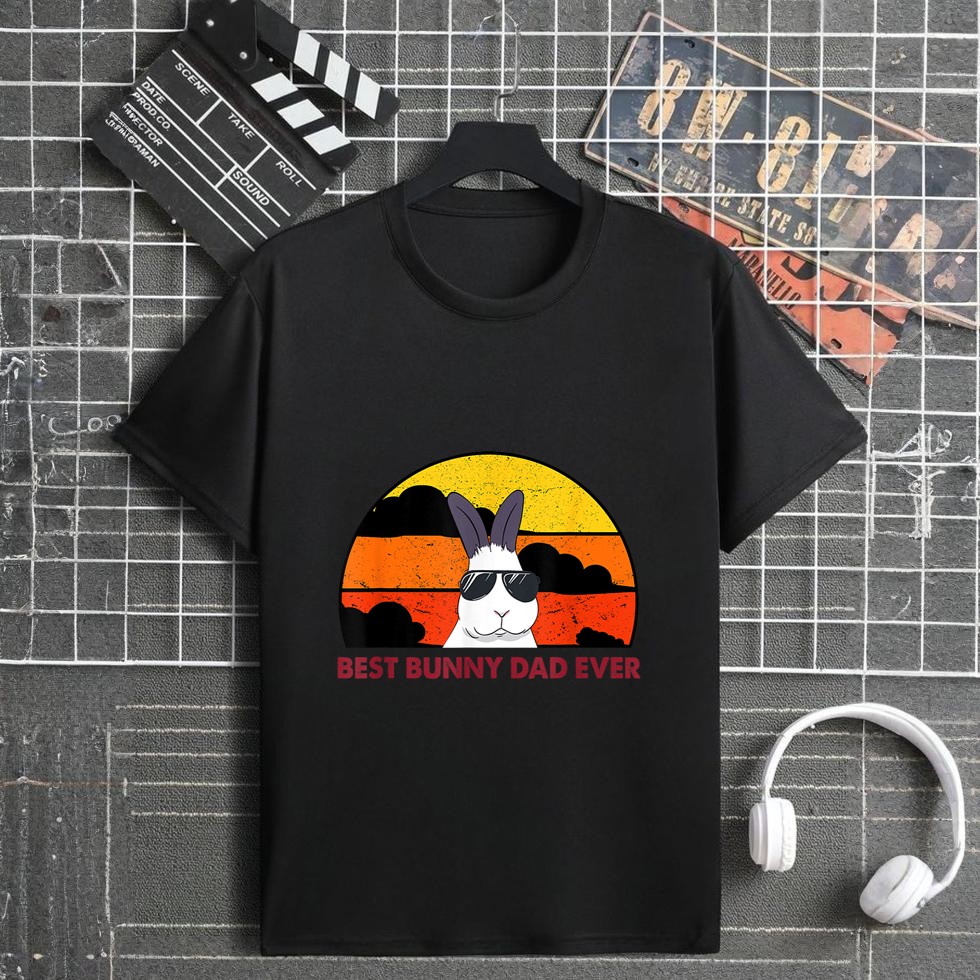 Best Bunny Dad Ever Rabbit Jumper Rabbit Dad Rabbit Daddy T-Shirt