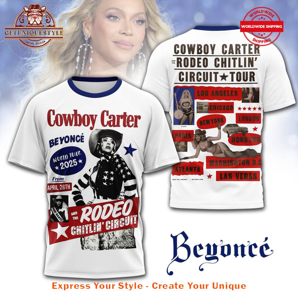 BeyoncÃ© Cowboy Carter World Tour 2025 Shirt