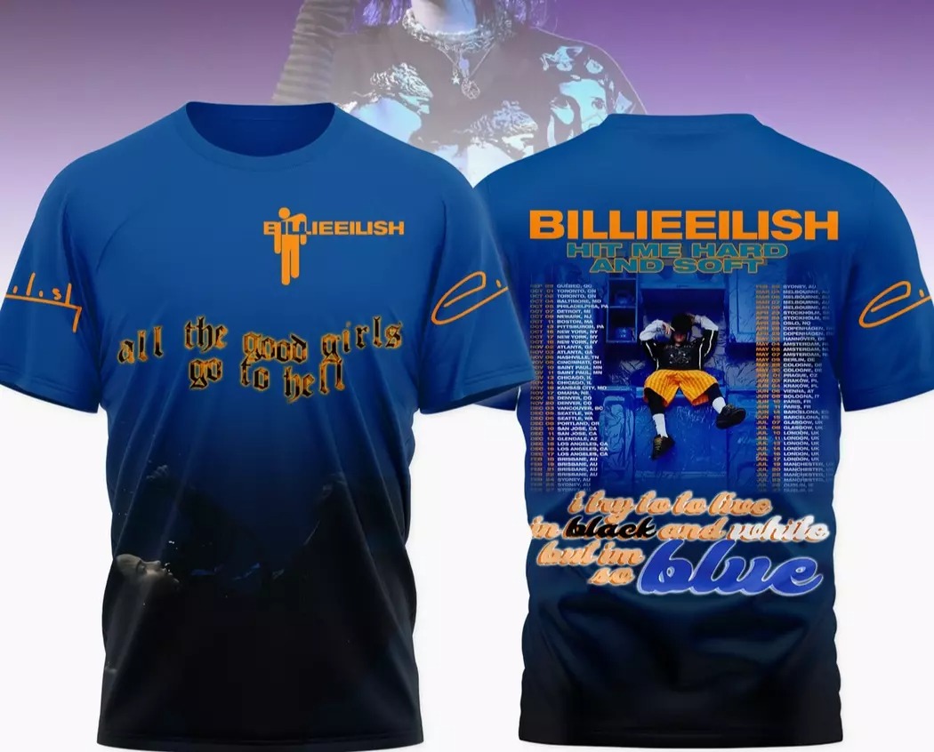 Billie Eilish Hit Me Hard And Soft Signature 3D T-Shirt Gift For Billie Eilish Fans