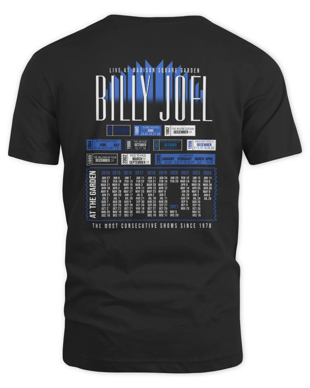 Billy Joel MSG Legacy T Shirt Premium Merchandise