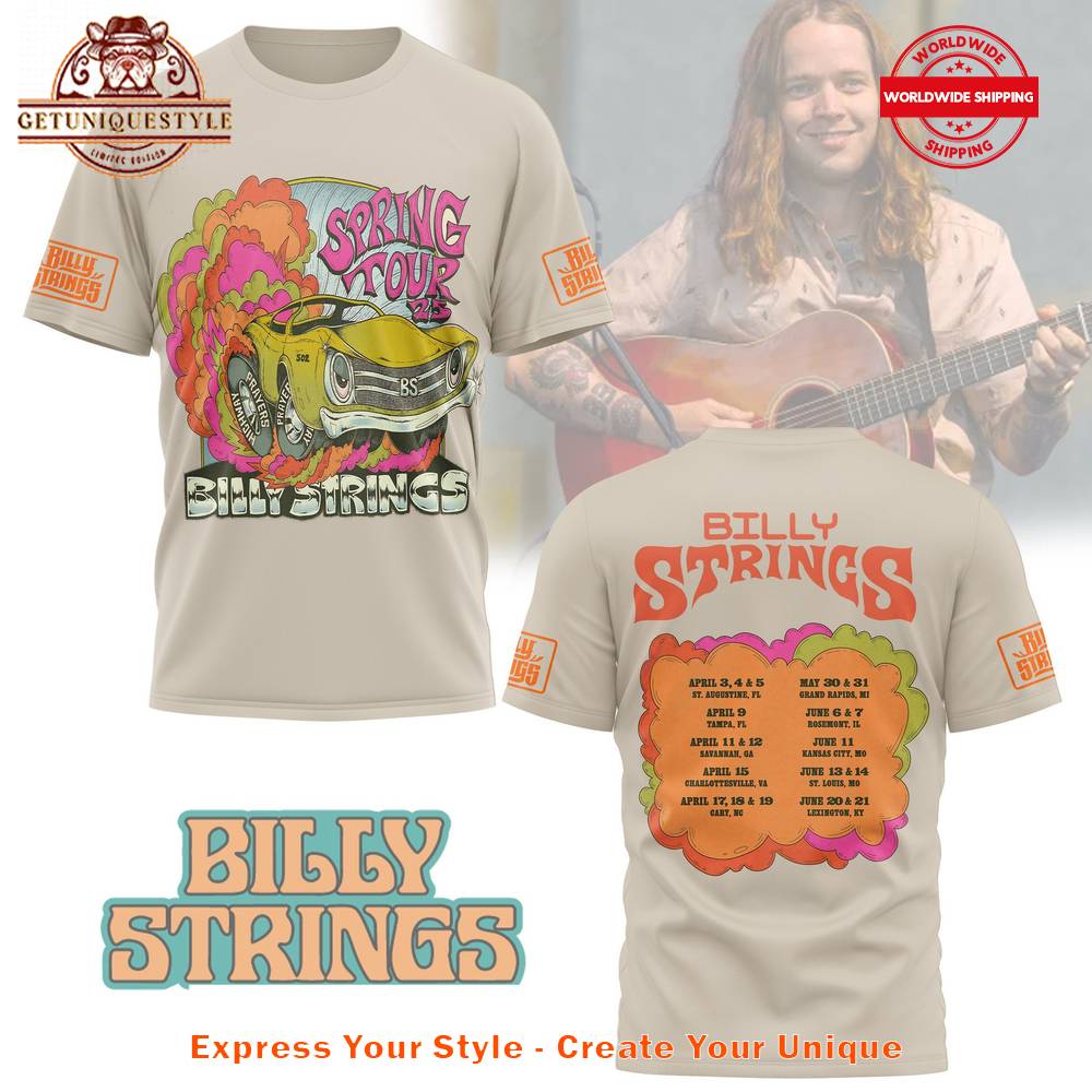 Billy Strings Spring Tour 2025 Shirt Premium Merchandise