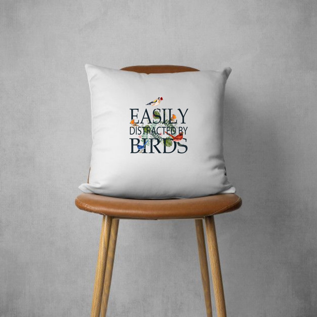 Bird Lovers Gifts For Women Men  EASILY DISTRACTED BY BIRDS Pillows