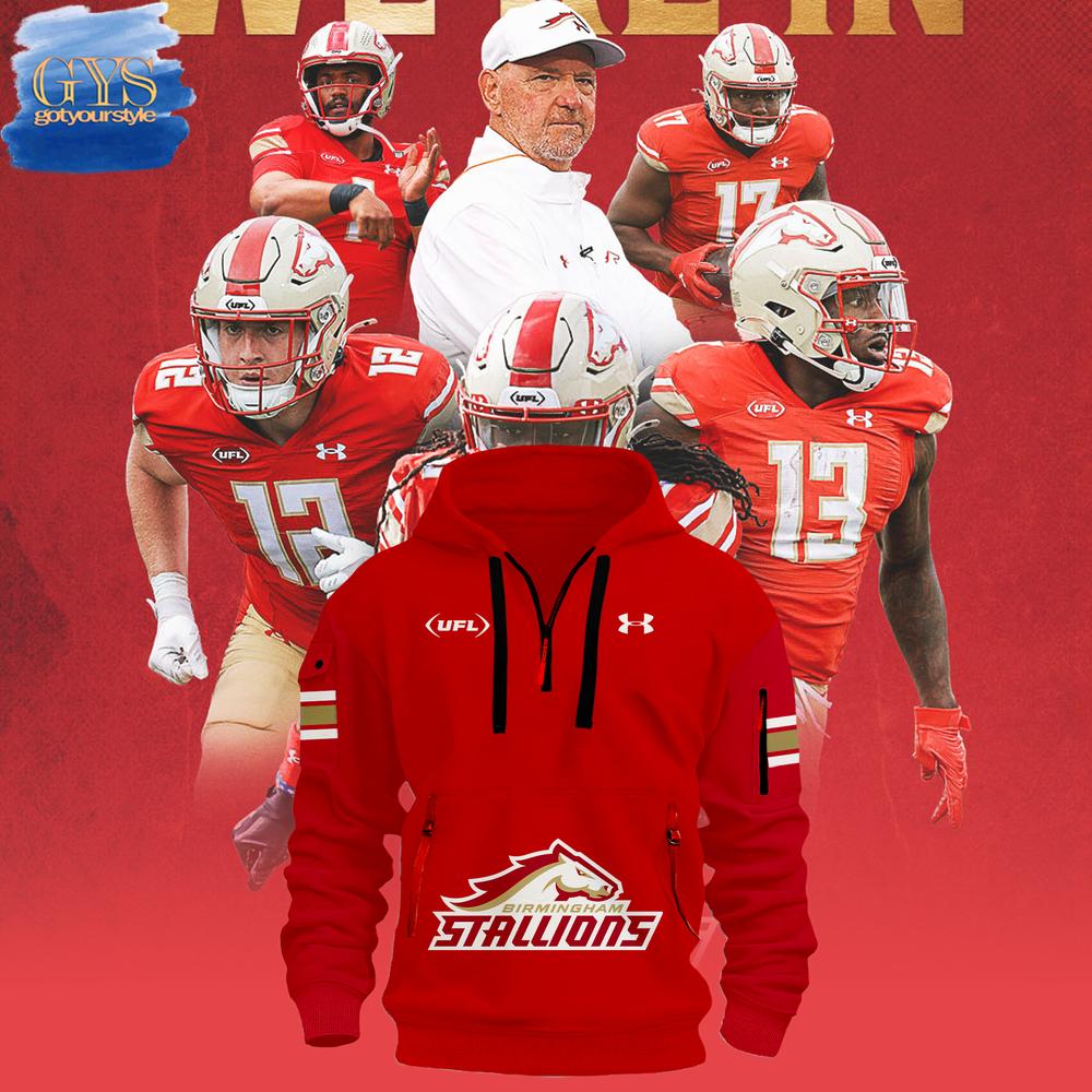 Birmingham Stallions 2025 Limited Edition Quarter Zip Hoodie Premium Merchandise
