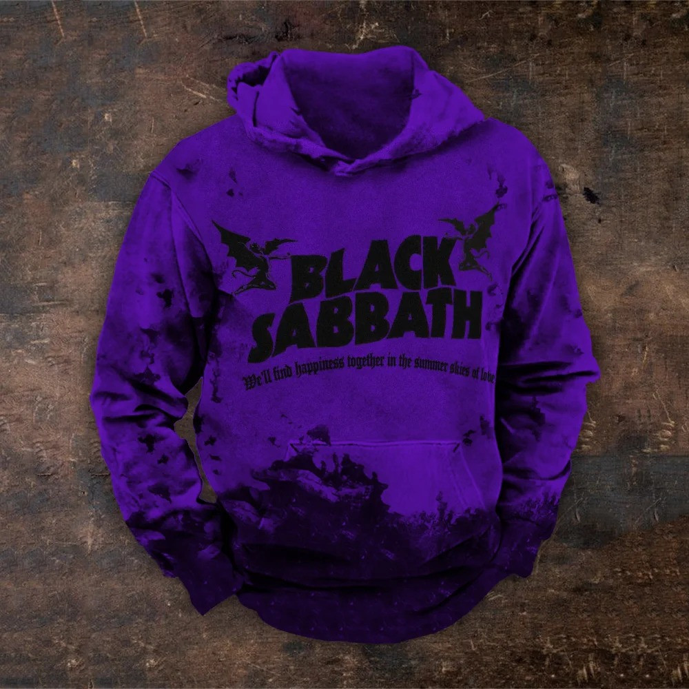 Black Sabbath Merch Hoodie Gradiant Demon Rock Band Black Sabbath Hoodie Fan Gift Ideas
