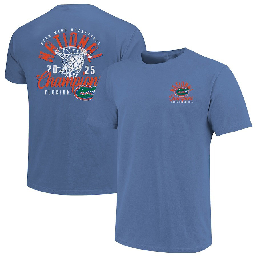 Blue Florida Gators 2025 NCAA Men's Basketball National Champions T-Shirt Gifts For Him