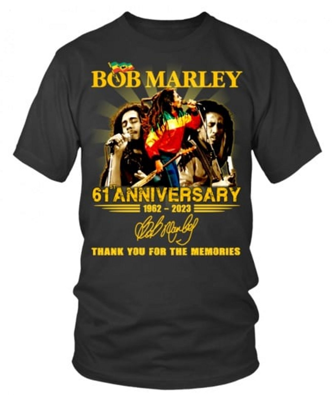 Bob Marley 61st Anniversary Thank You For The Memories T-Shirt